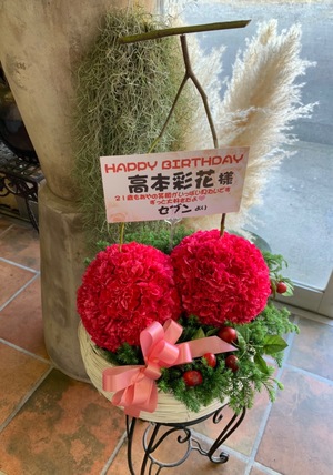 京都パルスプラザ 公演 [日向坂46全国握手会] 高本彩花様ご出演祝い花・楽屋花